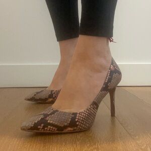 Banana Republic Snakeskin Heels - Brown and Pink
